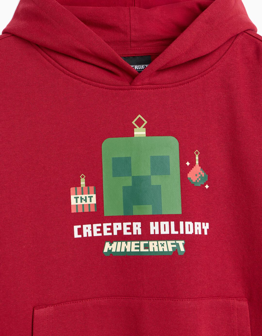 Sweatshirt Cardada 'Minecraft', Menino, Vermelho