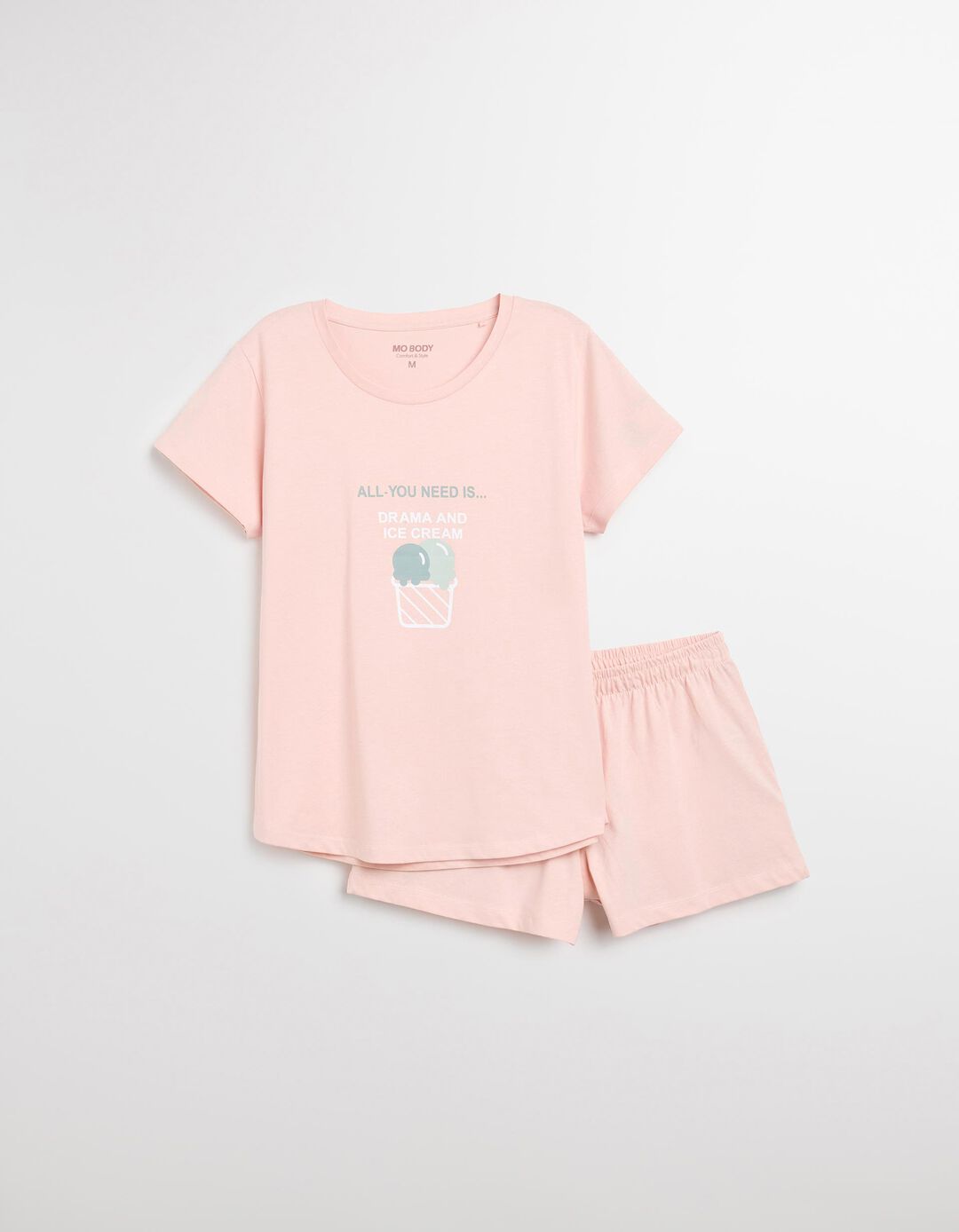 Pijama Jersey, Mulher, Rosa Claro 