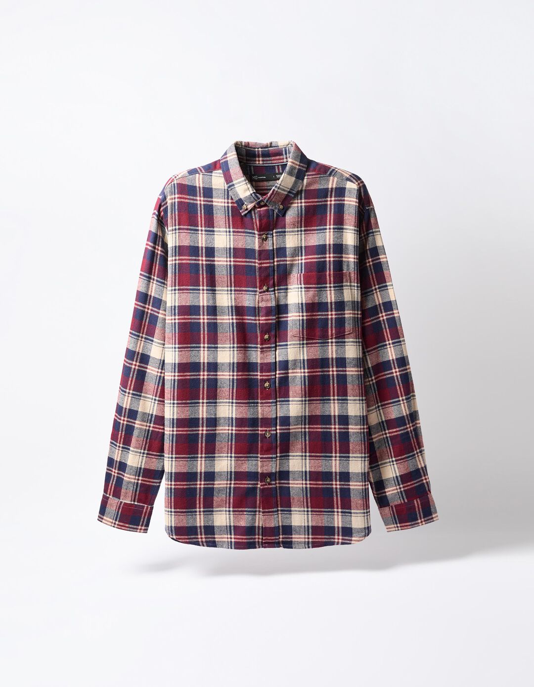 Camisa Flanela de Xadrez, Homem, Vermelho Escuro