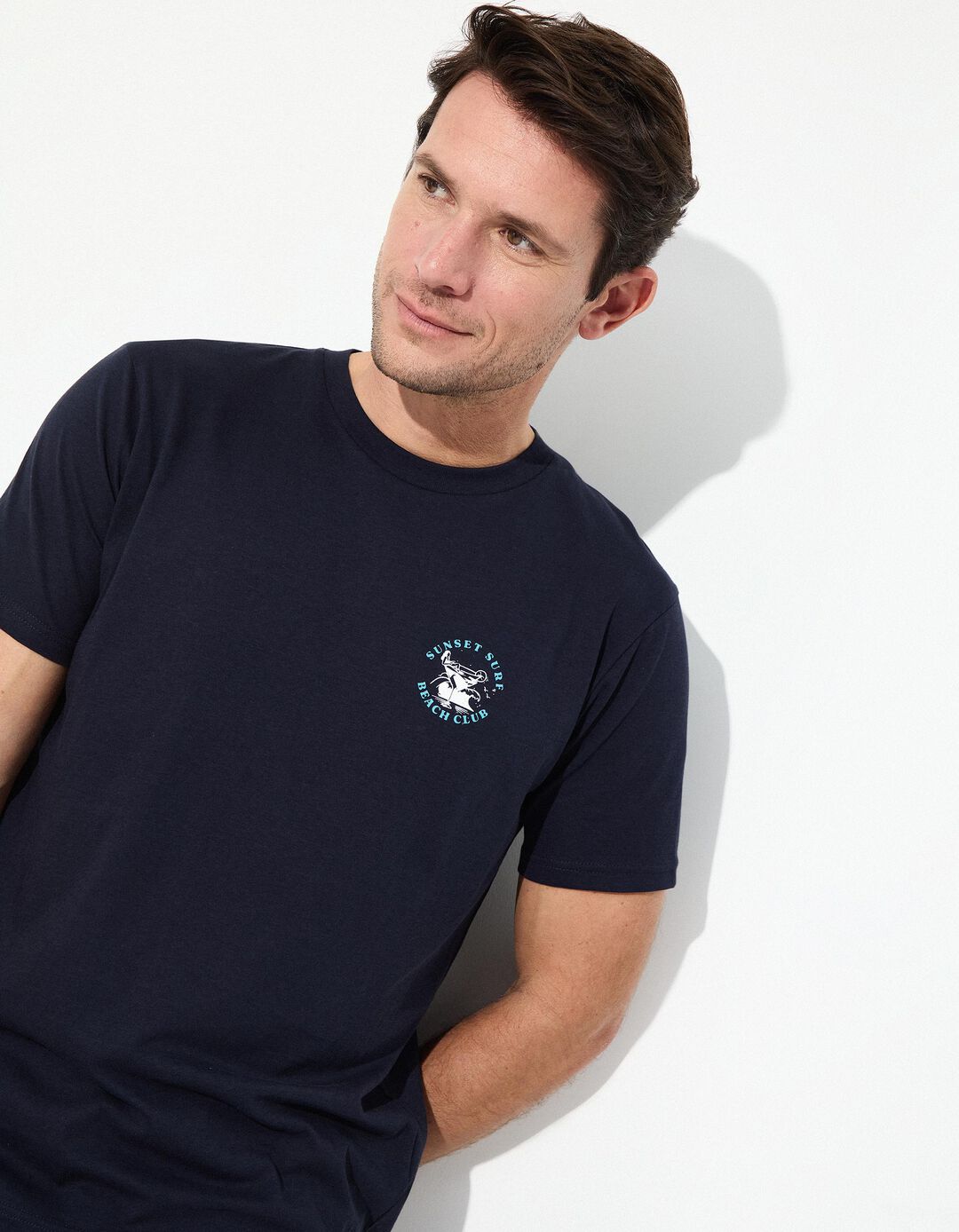 T-shirt Jersey, Homem, Azul Escuro 