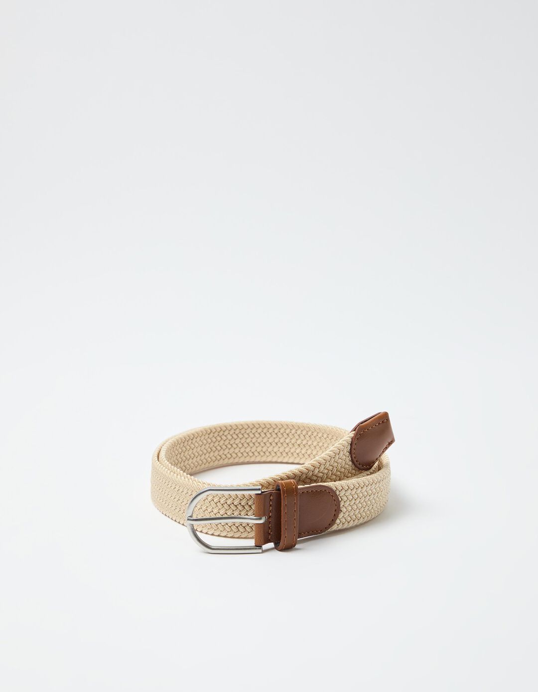 Cinto El&aacute;stico, Homem, Bege