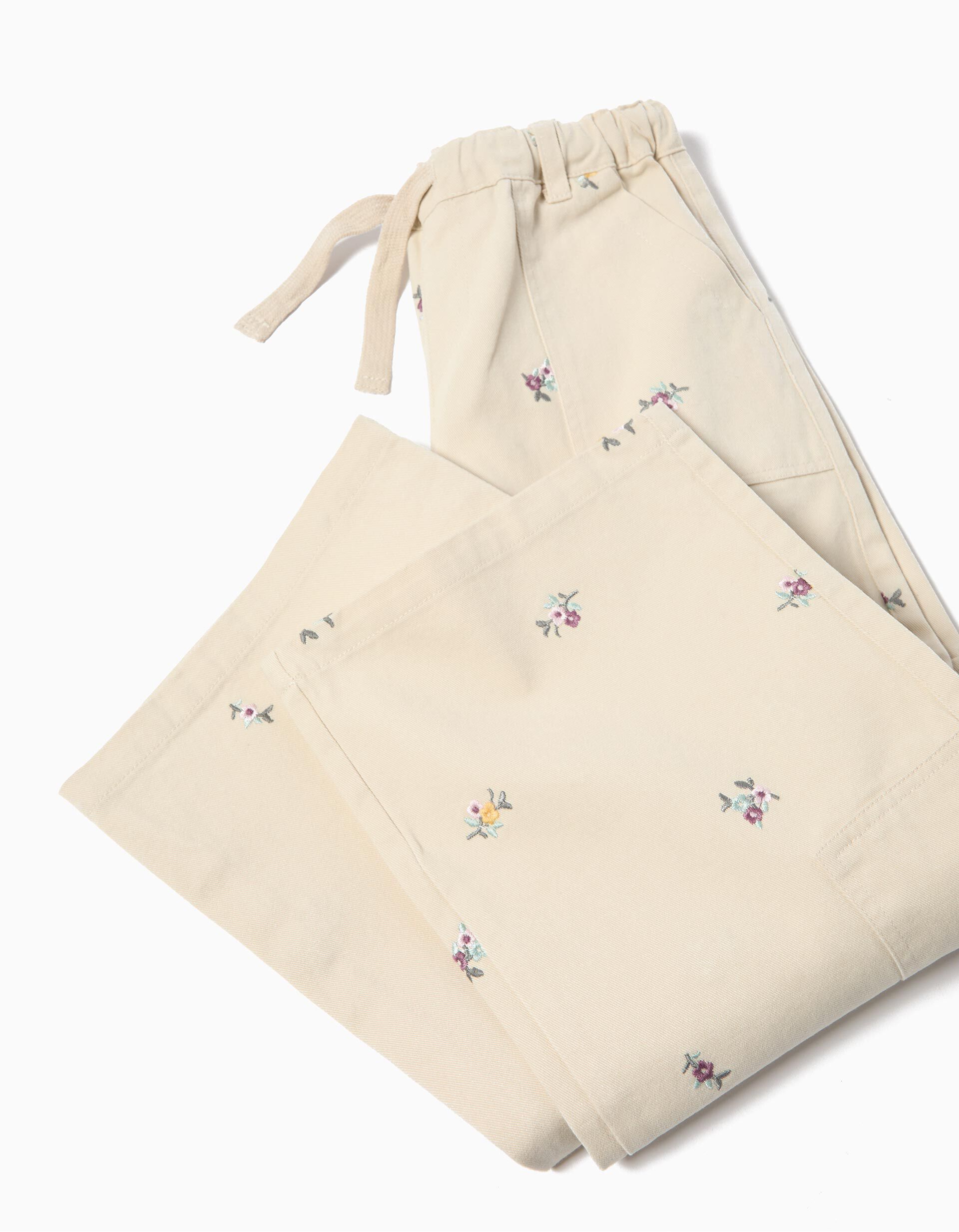 Comprar Online Cal&ccedil;as Cargo, Menina, Bege Claro 