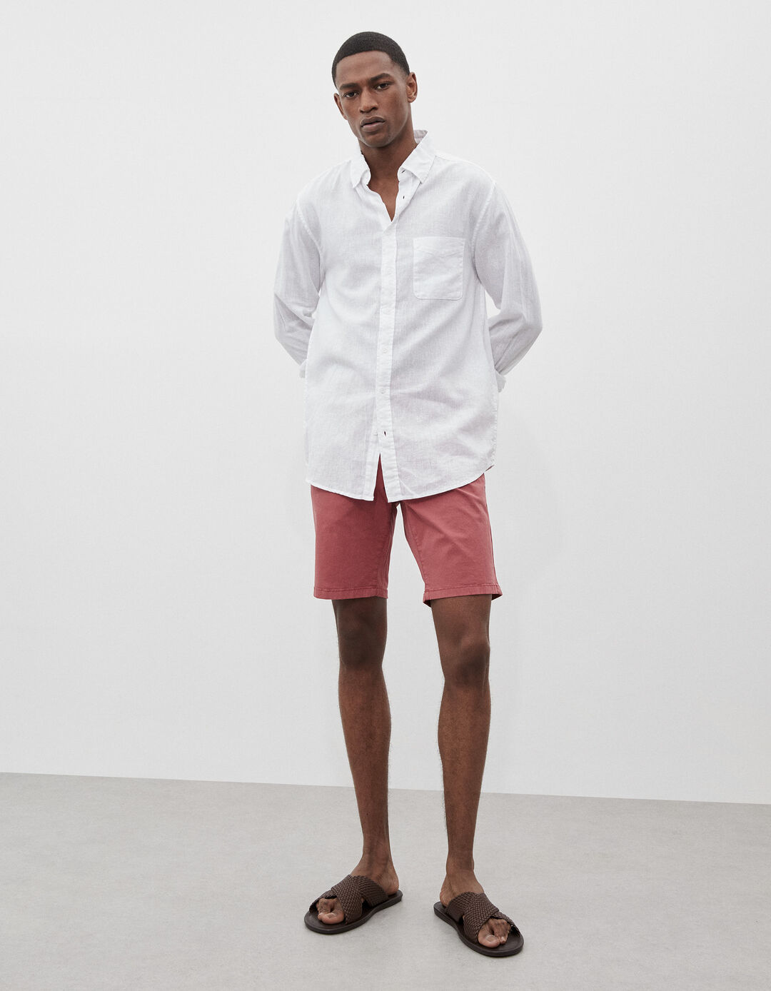 Linen Shirt, Men, White