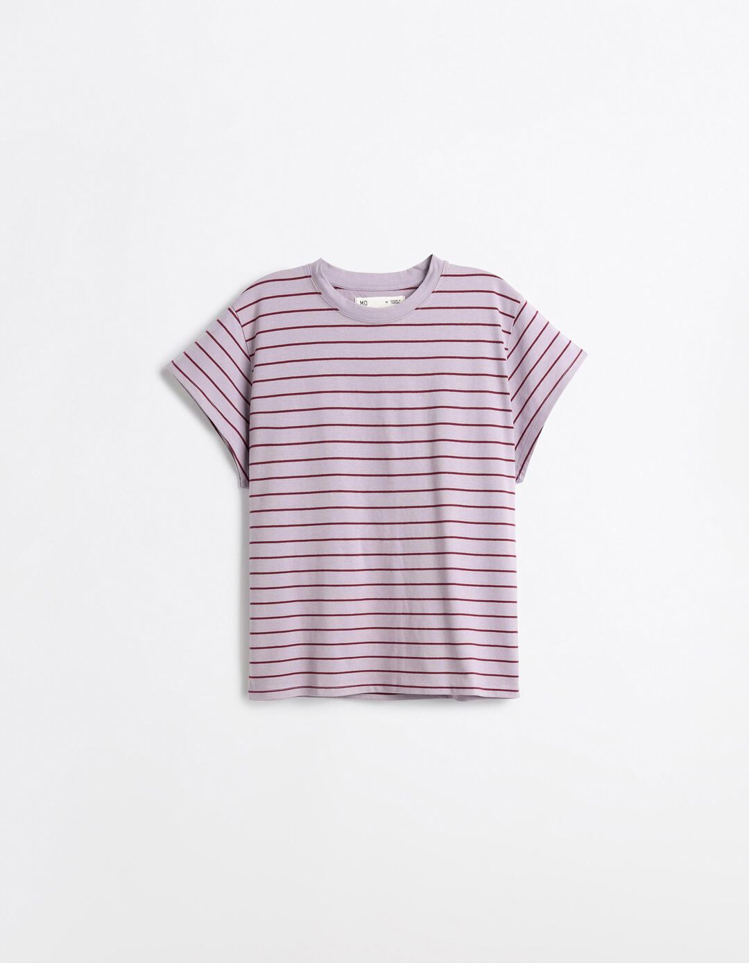 T-shirt &agrave;s Riscas, Mulher, Roxo