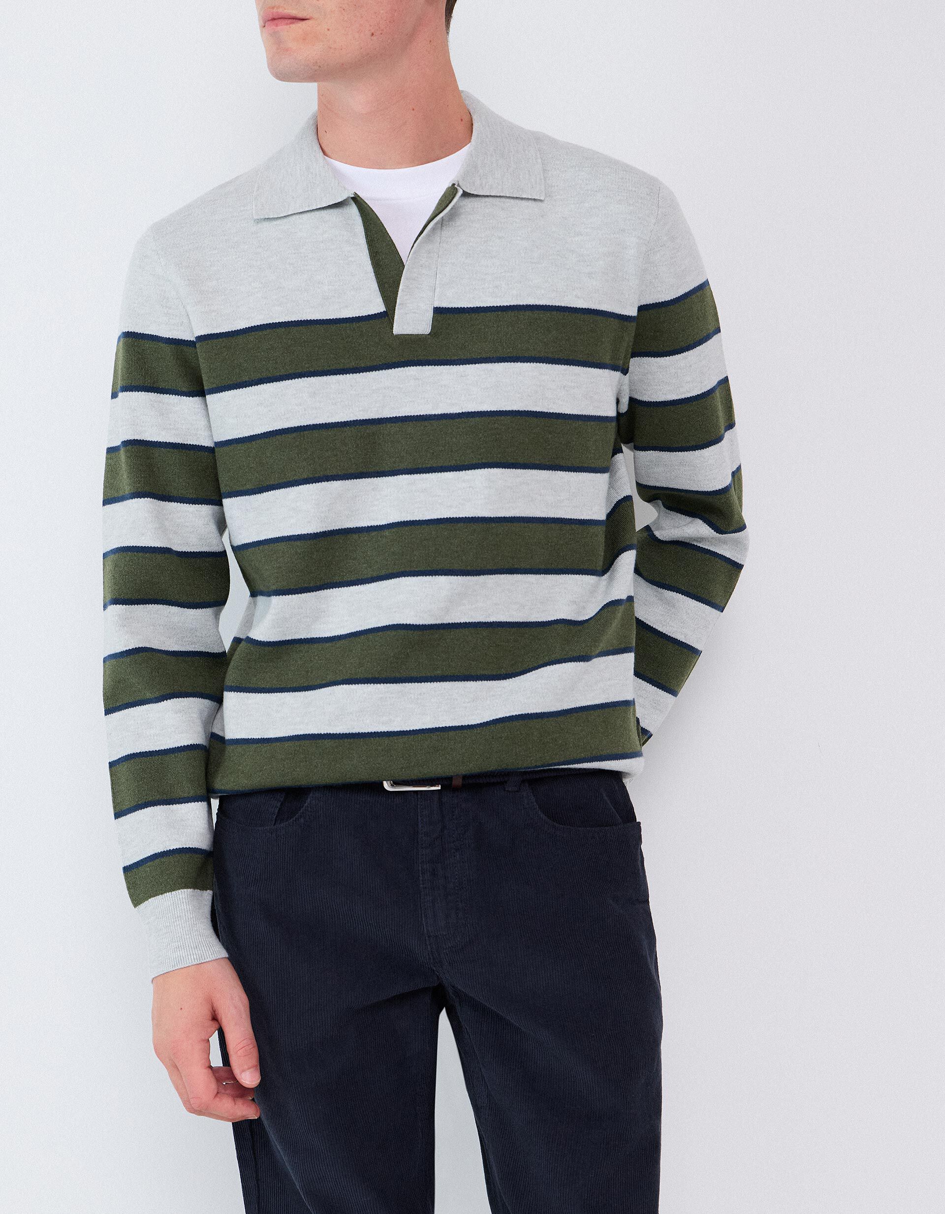 Comprar Online Camisola Com Gola Polo, Homem, Cinzento Claro