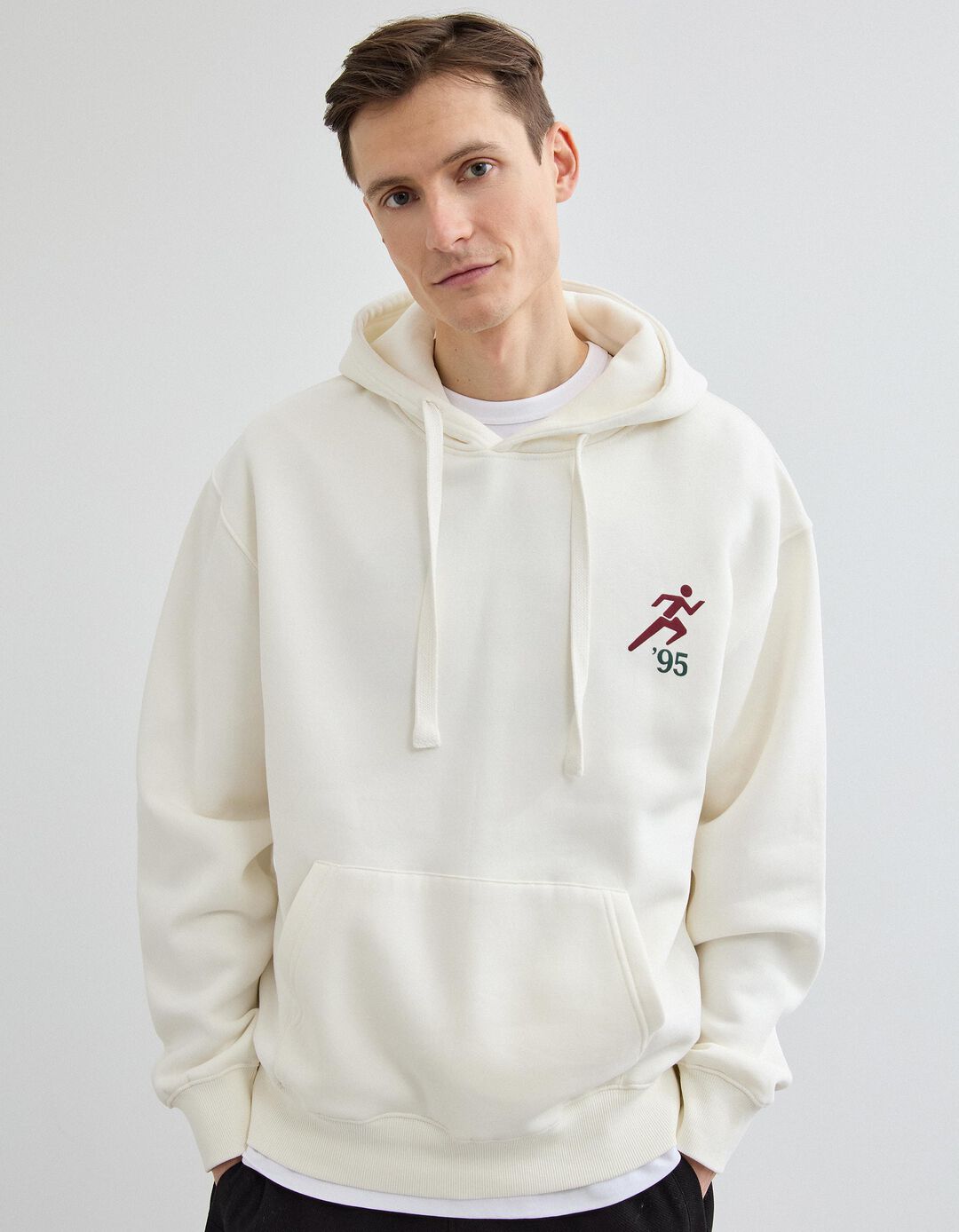 Sweatshirt Capuz, Homem, Branco