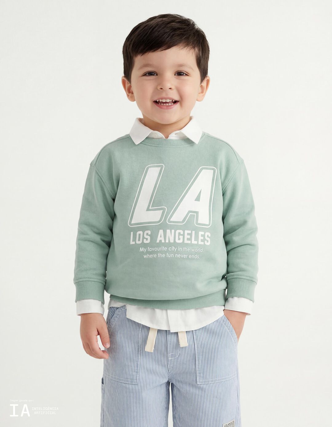 Sweatshirt, Menino, Verde Claro