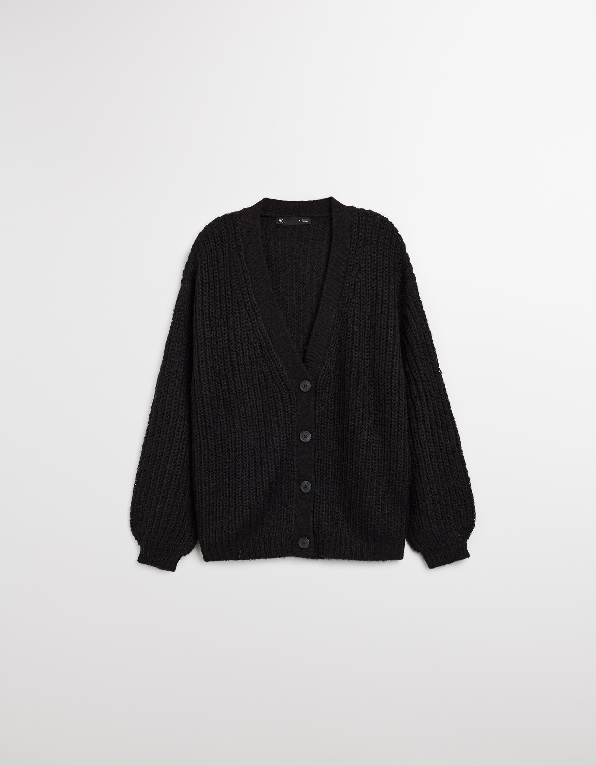 Comprar Online Casaco de Malha com L&atilde;, Mulher, Preto