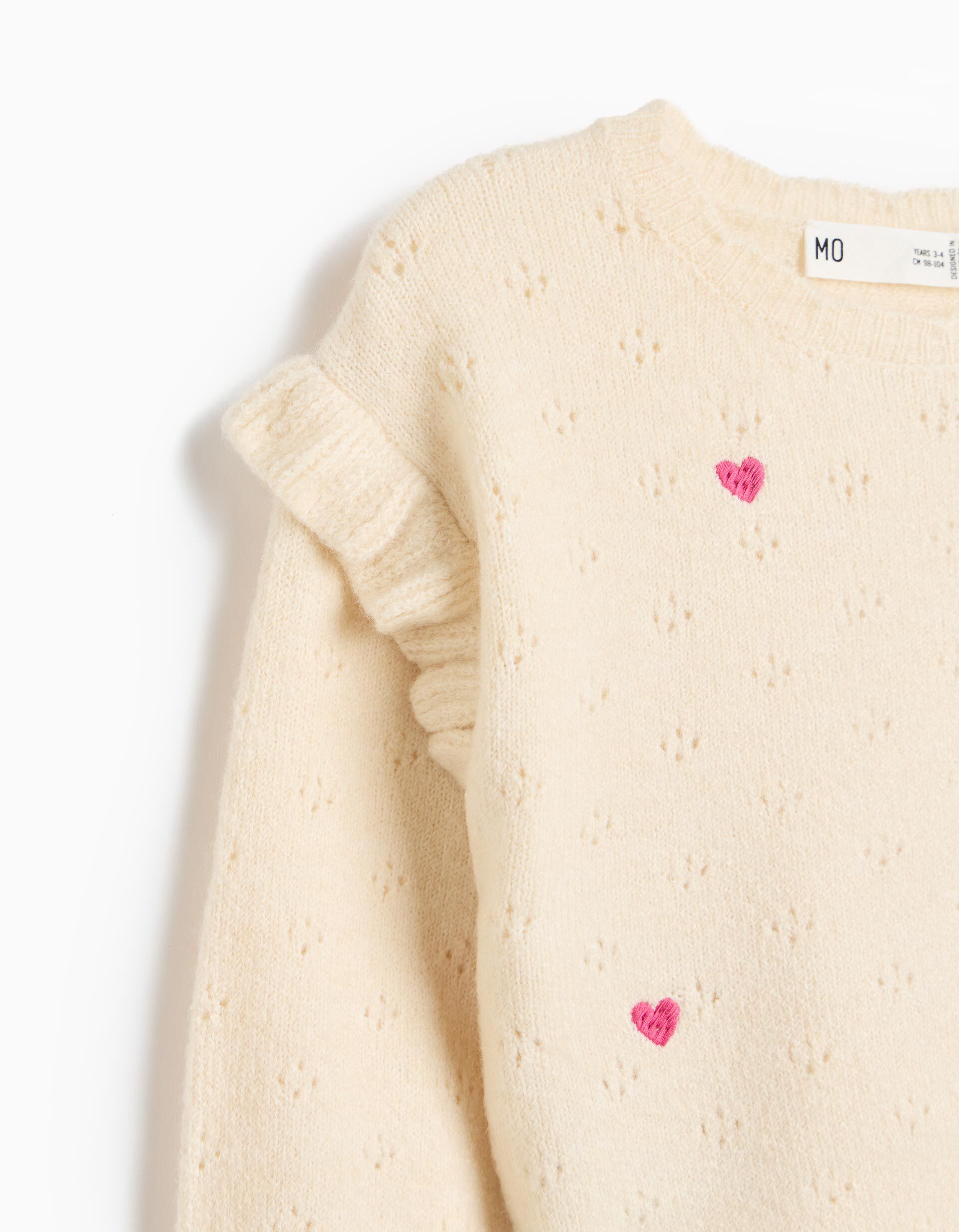 Comprar Online Camisola Bordada, Menina, Bege Claro