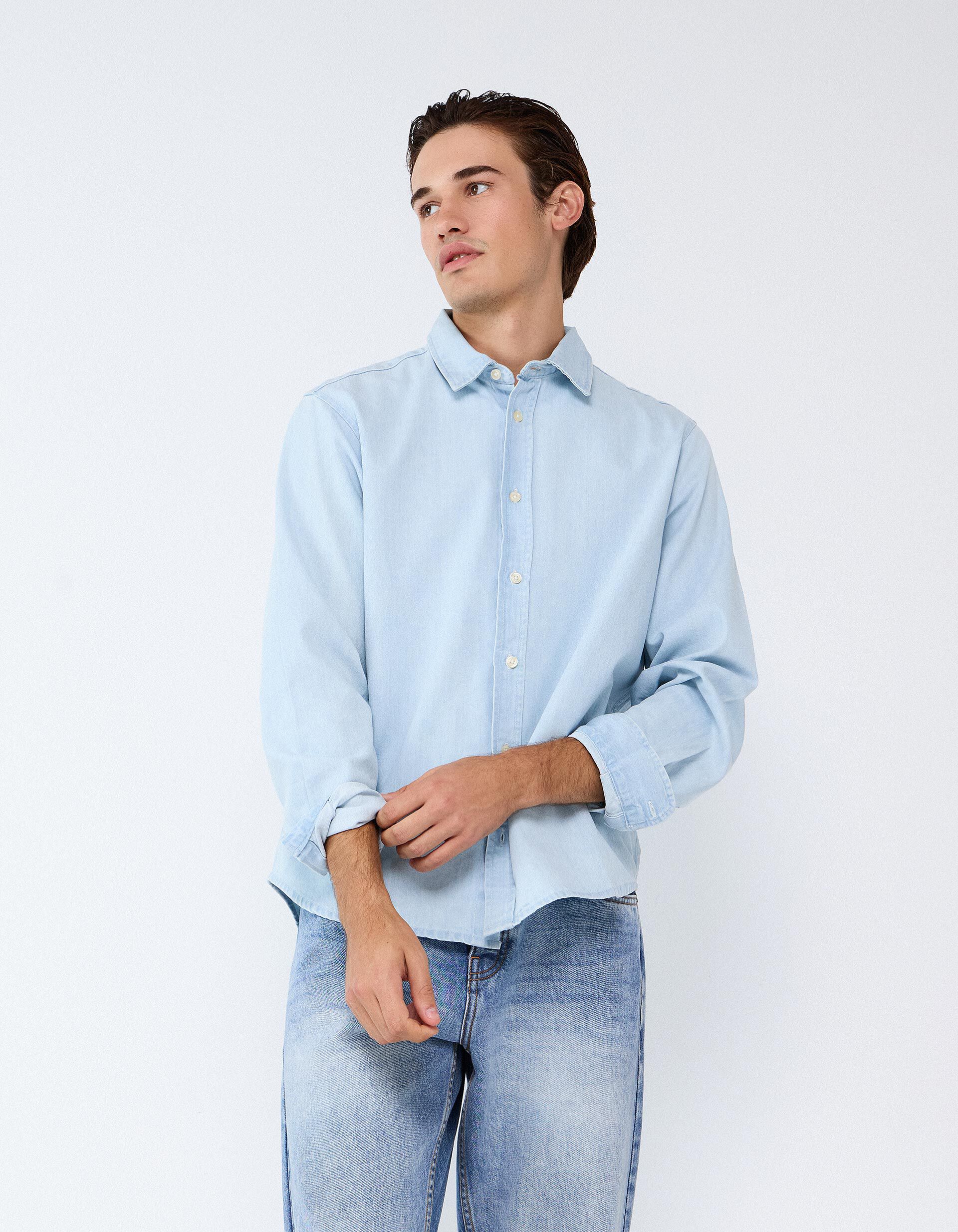 Comprar Online Camisa De Ganga, Homem, Azul Claro