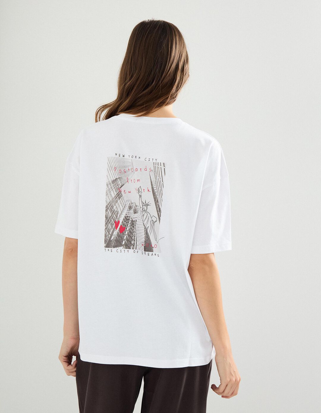 T-shirt Print, Mulher, Branco
