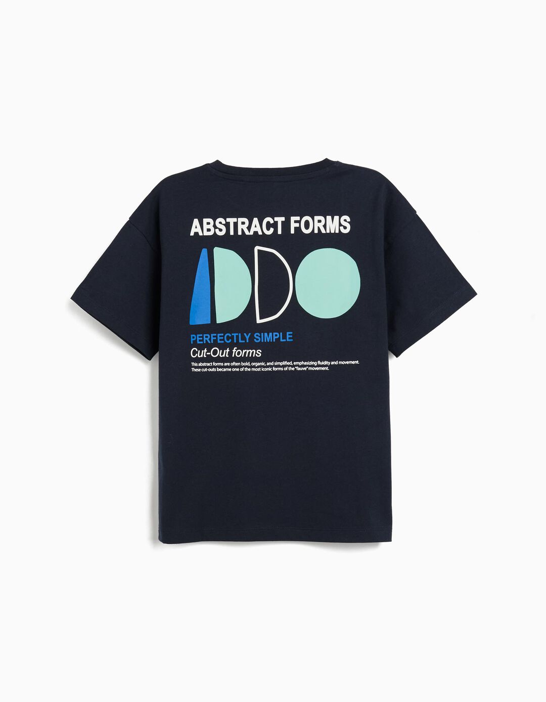 T-shirt Print, Menino, Azul Escuro 