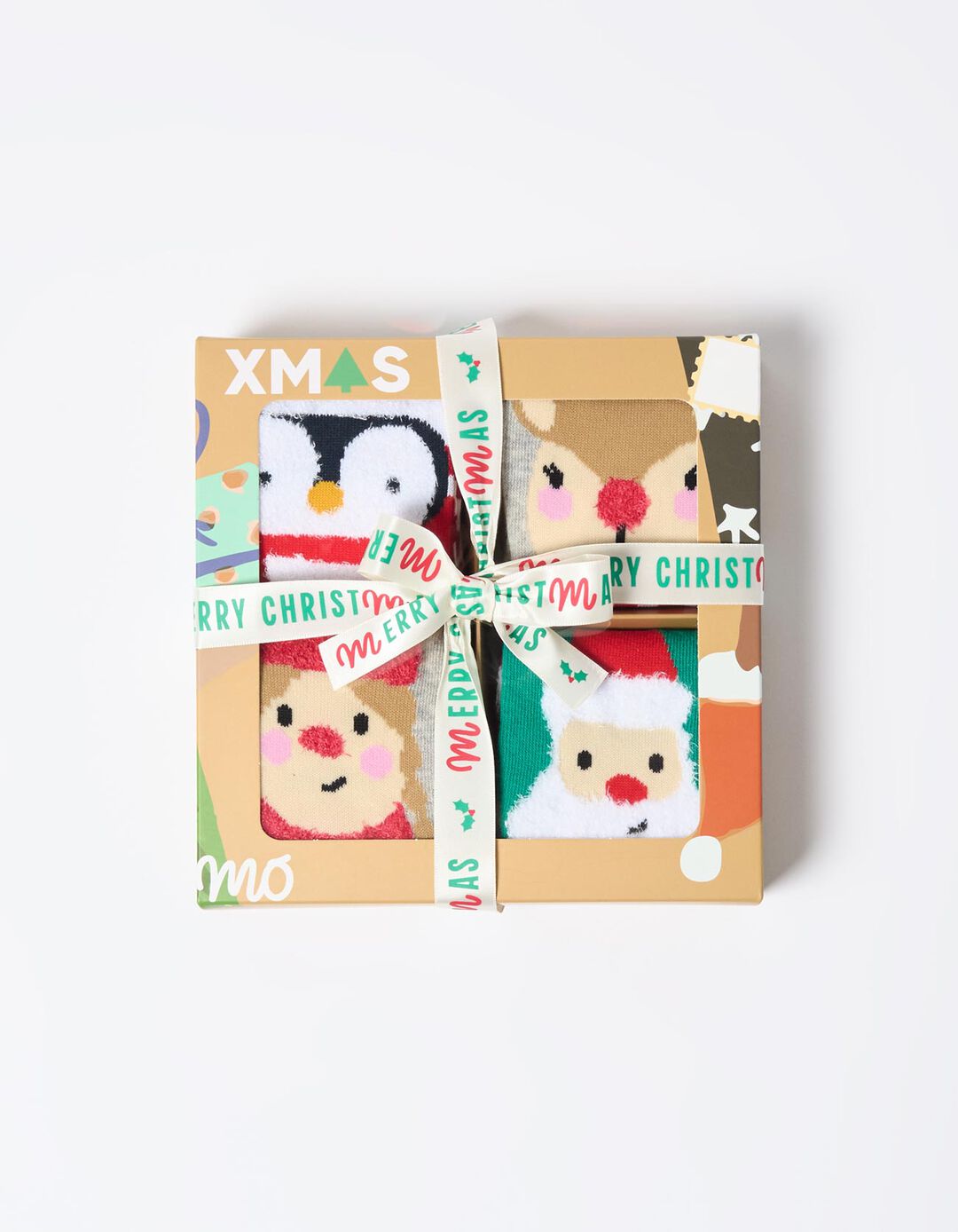 Pack 4 Pares de Meias de Natal, Mulher, Vermelho