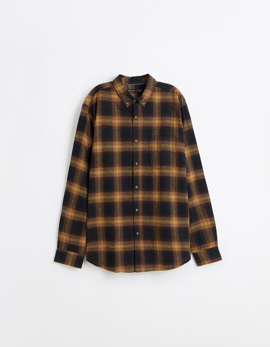 Comprar Online Camisa De Flanela Xadrez, Homem, Castanho