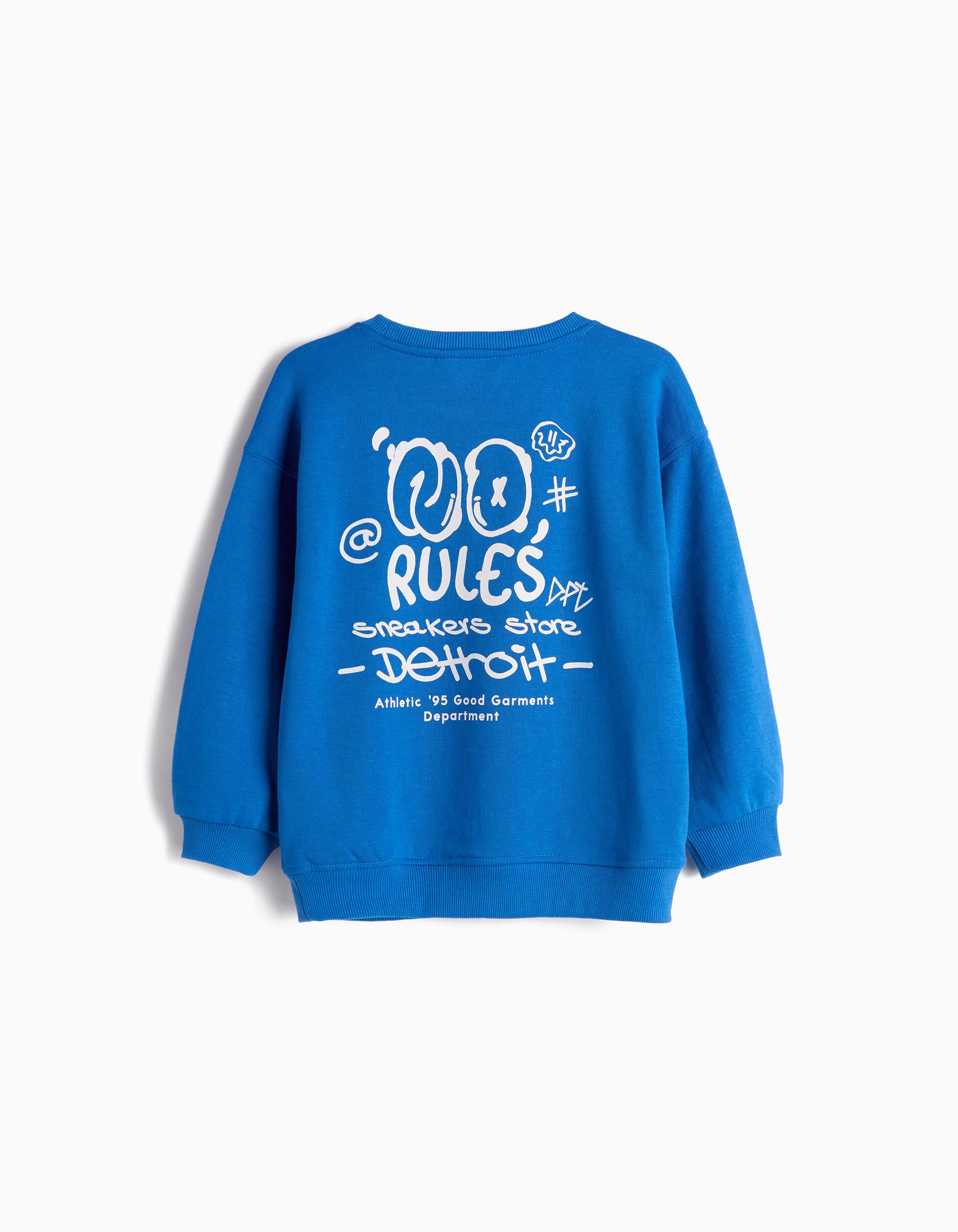 Comprar Online Sweatshirt de Felpa Estampado, Menino, Azul