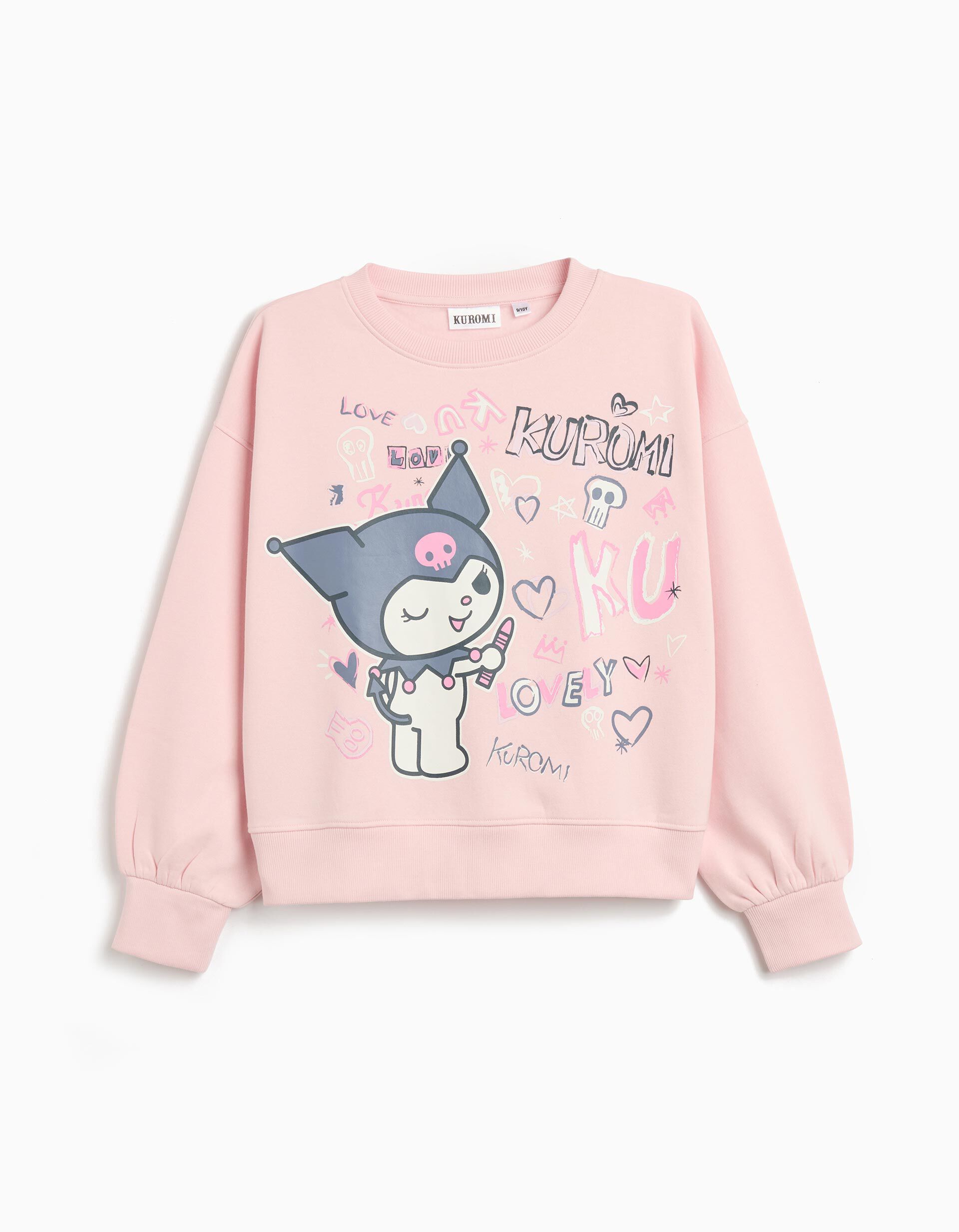 Comprar Online Sweatshirt 'Kuromi', Menina, Rosa Claro