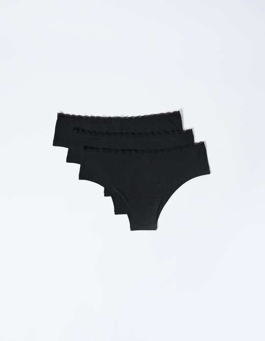 Comprar Online Pack 3 Cuecas, Mulher, Preto