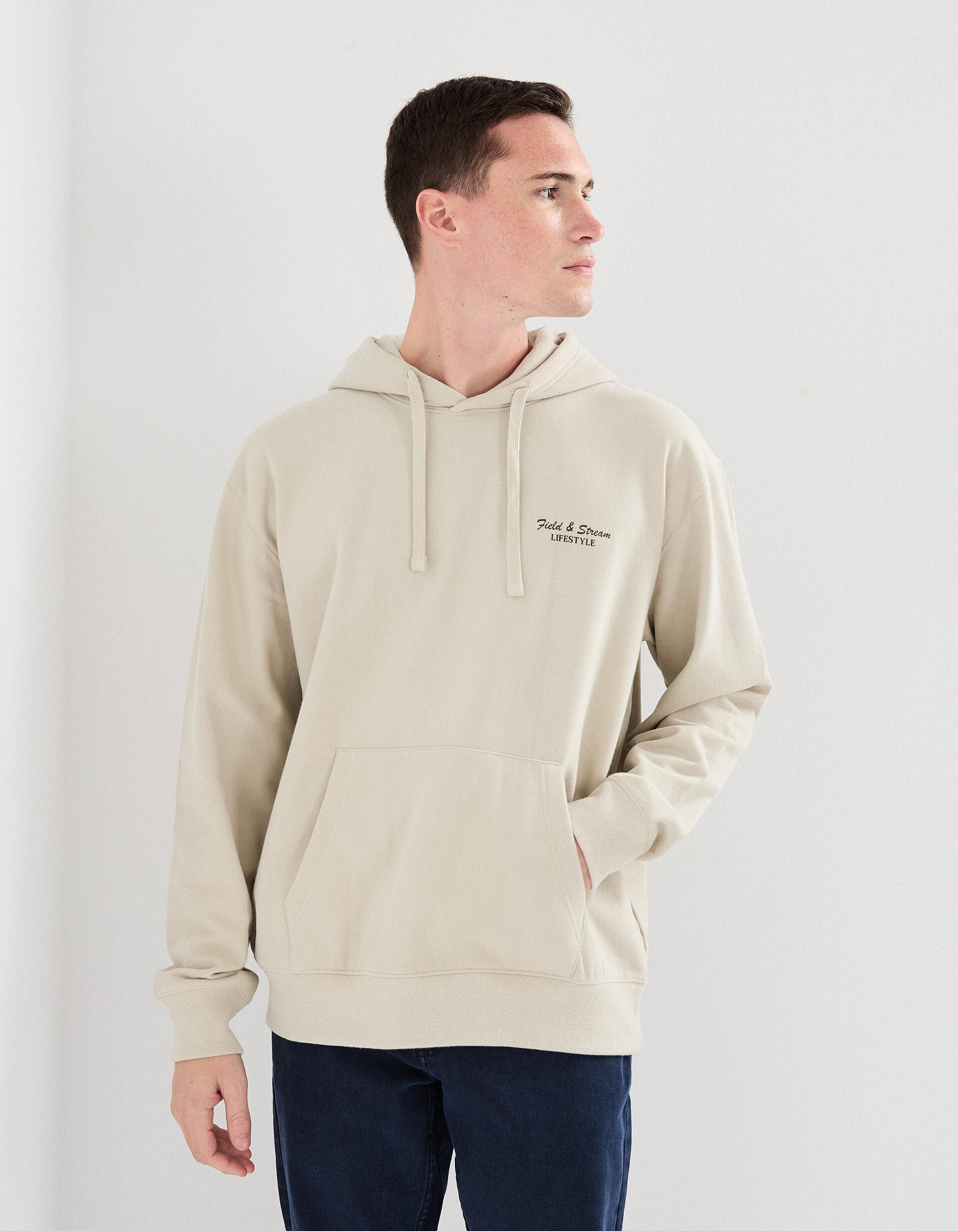 Comprar Online Sweatshirt com Capuz, Homem, Bege