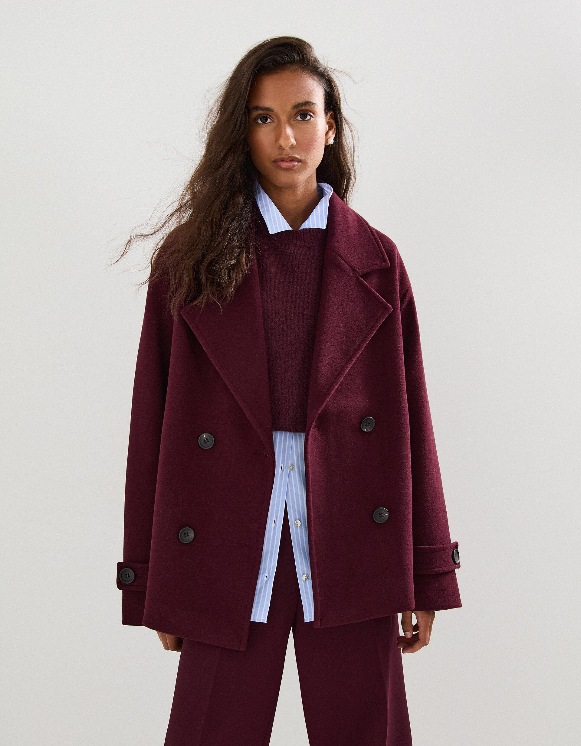 Comprar Online Casaco, Mulher, Vermelho Escuro