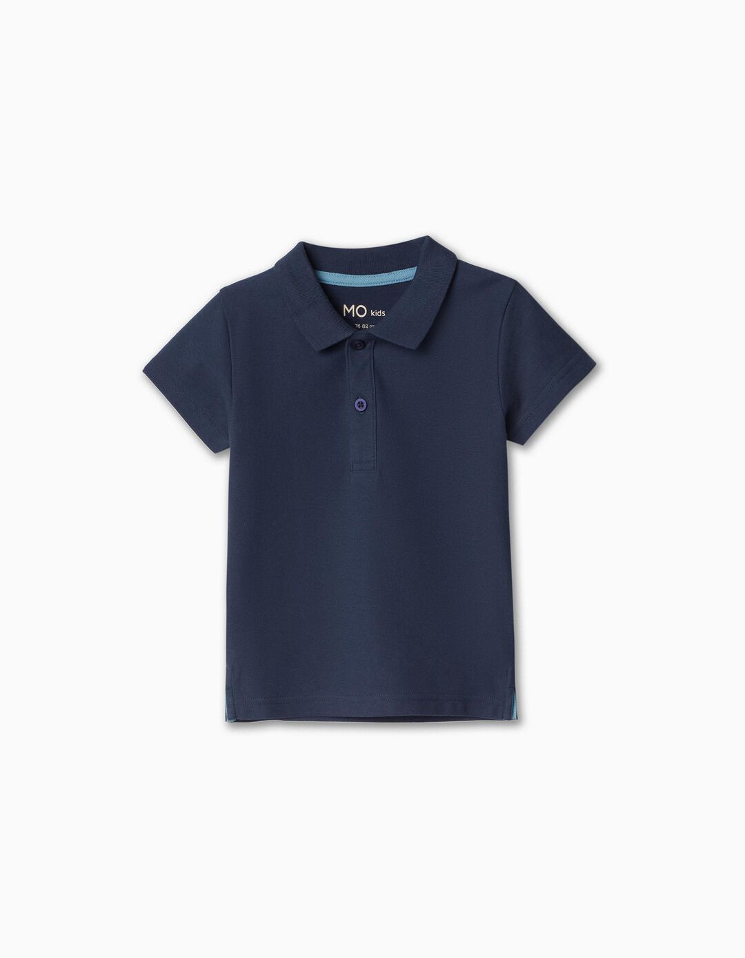 Short Sleeve Piquet Polo, Baby Boy, Dark Blue