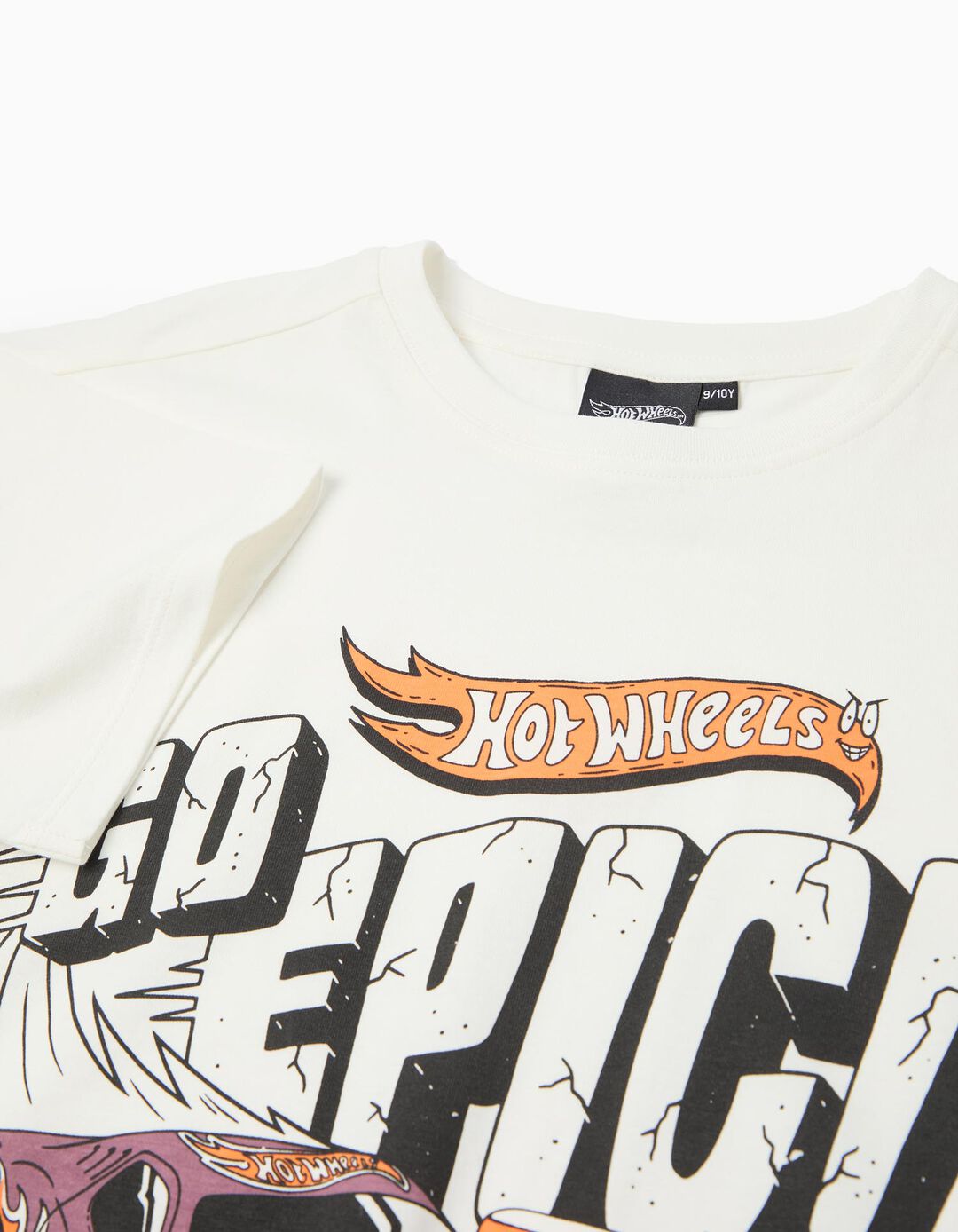 T-shirt 'Hot Wheels', Menino, Branco