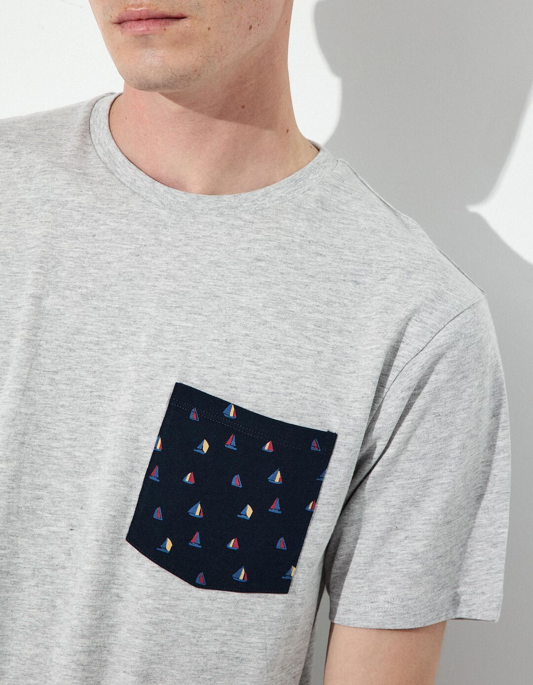 Pijama com Bolso, Homem, Cinzento Claro 