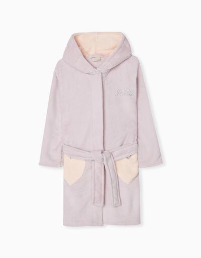 Hooded Robe, Girls, Lilac