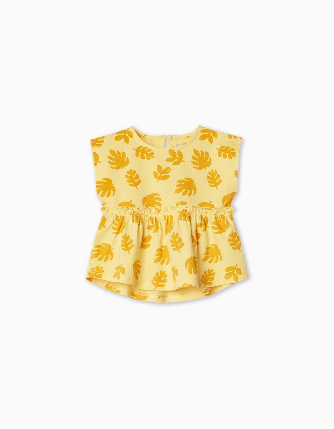 T-shirt Estampada sem Mangas, Bebé Menina, Amarelo