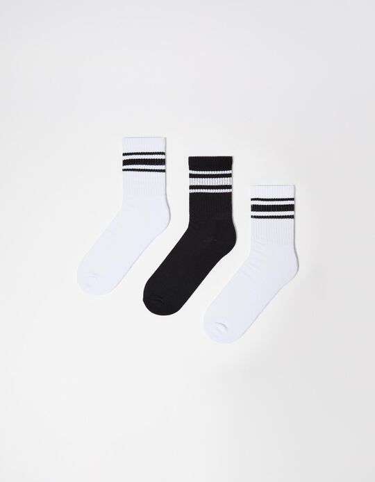 Comprar Online Pack 3 Meias Desportivas, Homem, Branco
