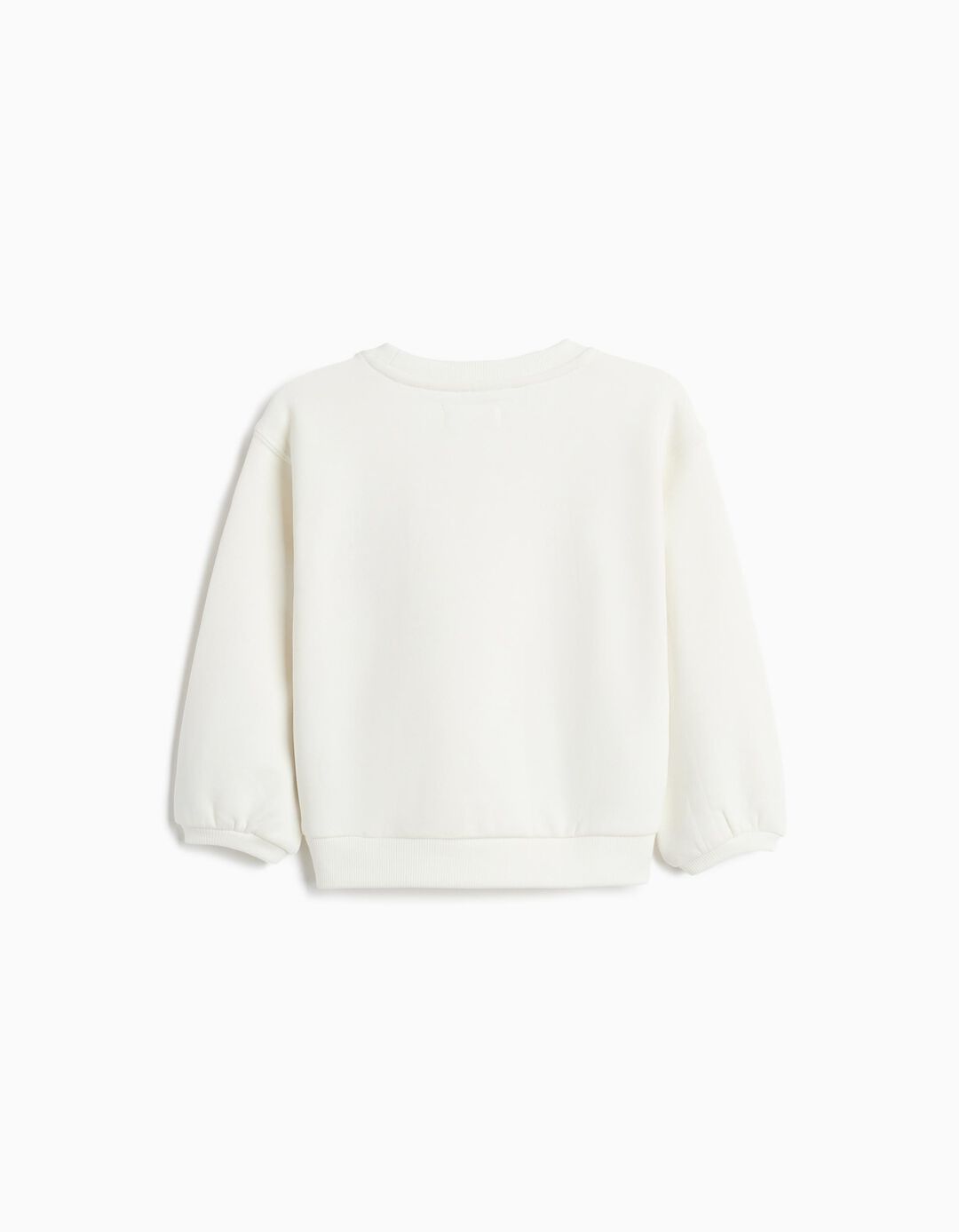 Sweatshirt De Felpa Estampada, Menina, Branco