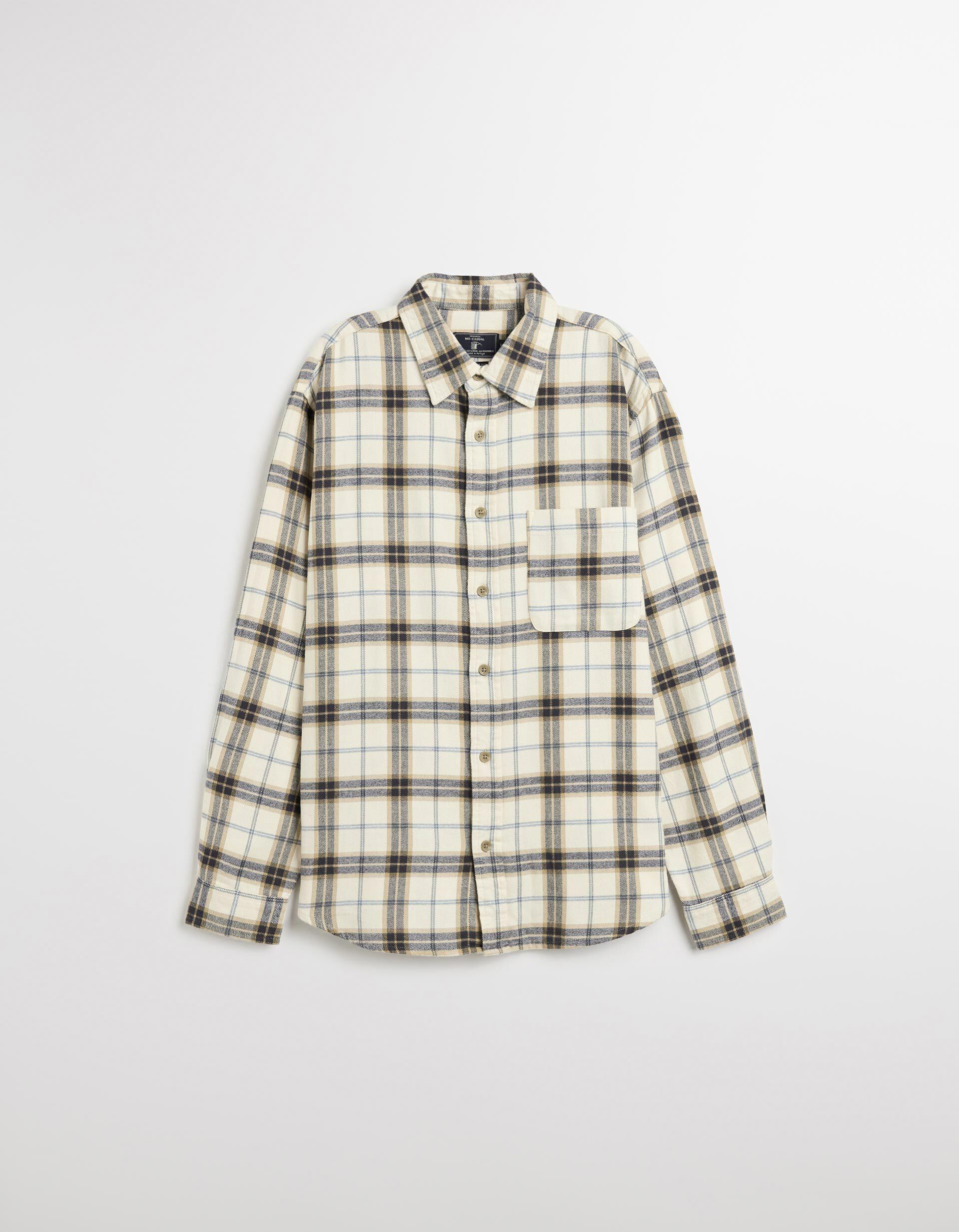 Comprar Online Camisa Flanela, Homem, Bege Claro