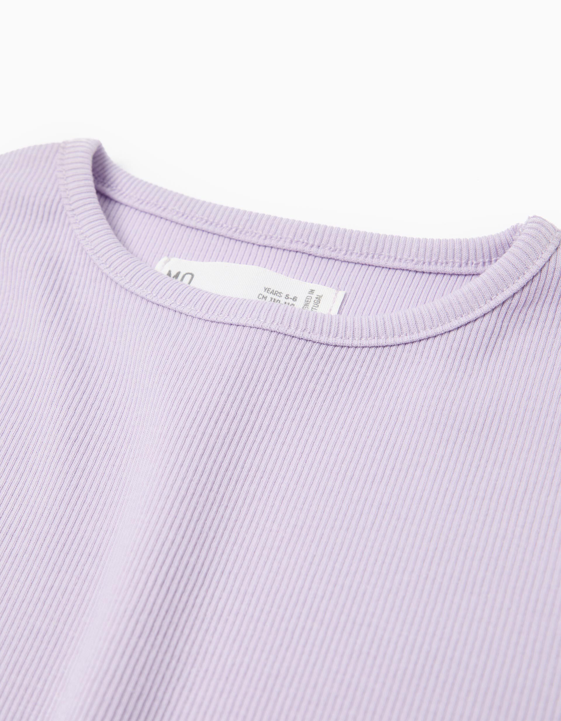 Comprar Online T-shirt de Manga Comprida, Menina, Roxo Claro