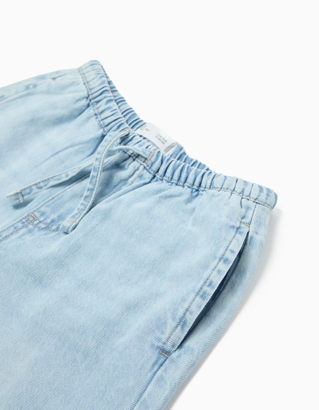 Cal&ccedil;as de Ganga 'Wide Leg', Menina, Azul Claro