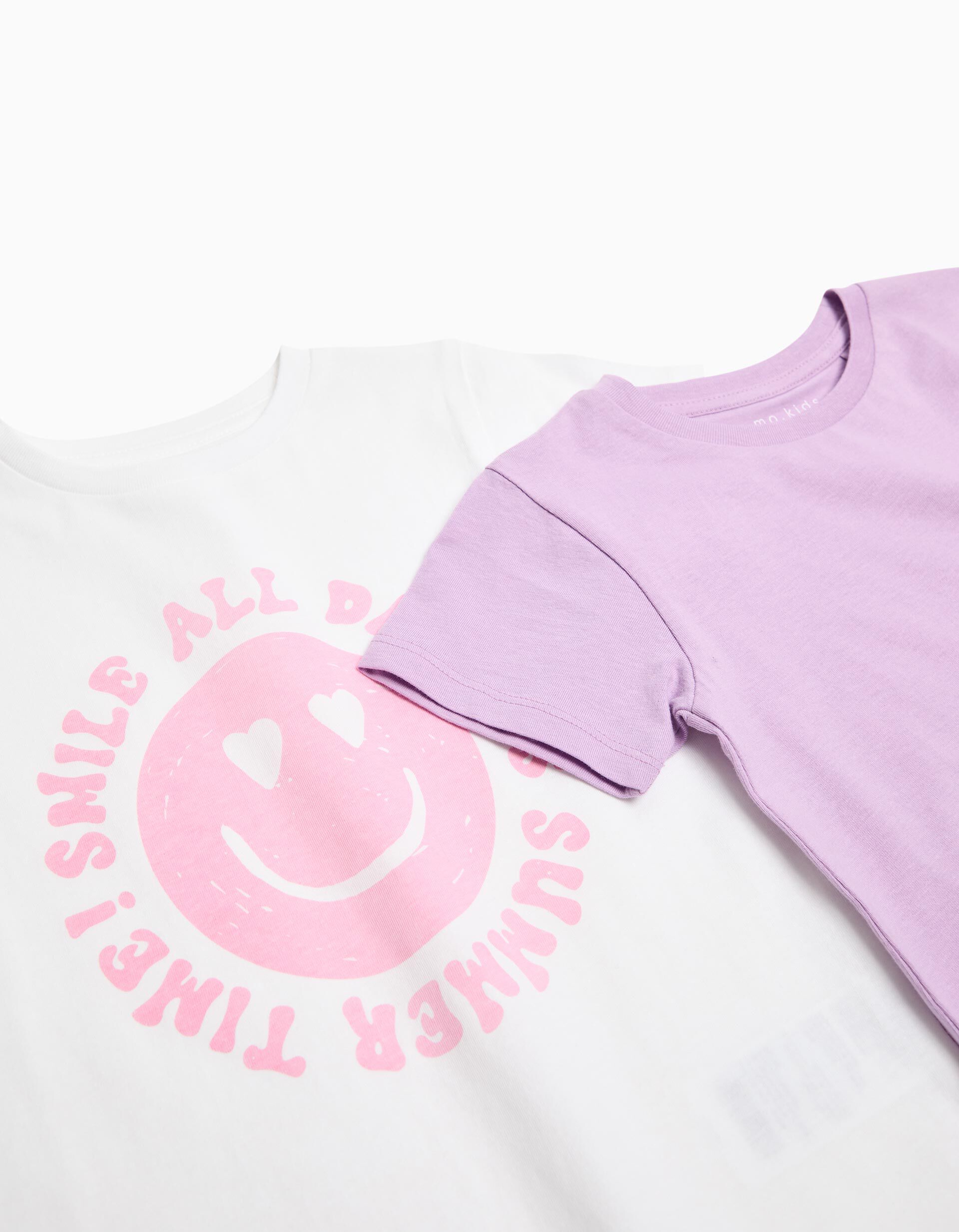 Comprar Online Pack 2 T-shirts, Menina, Lil&aacute;s Claro