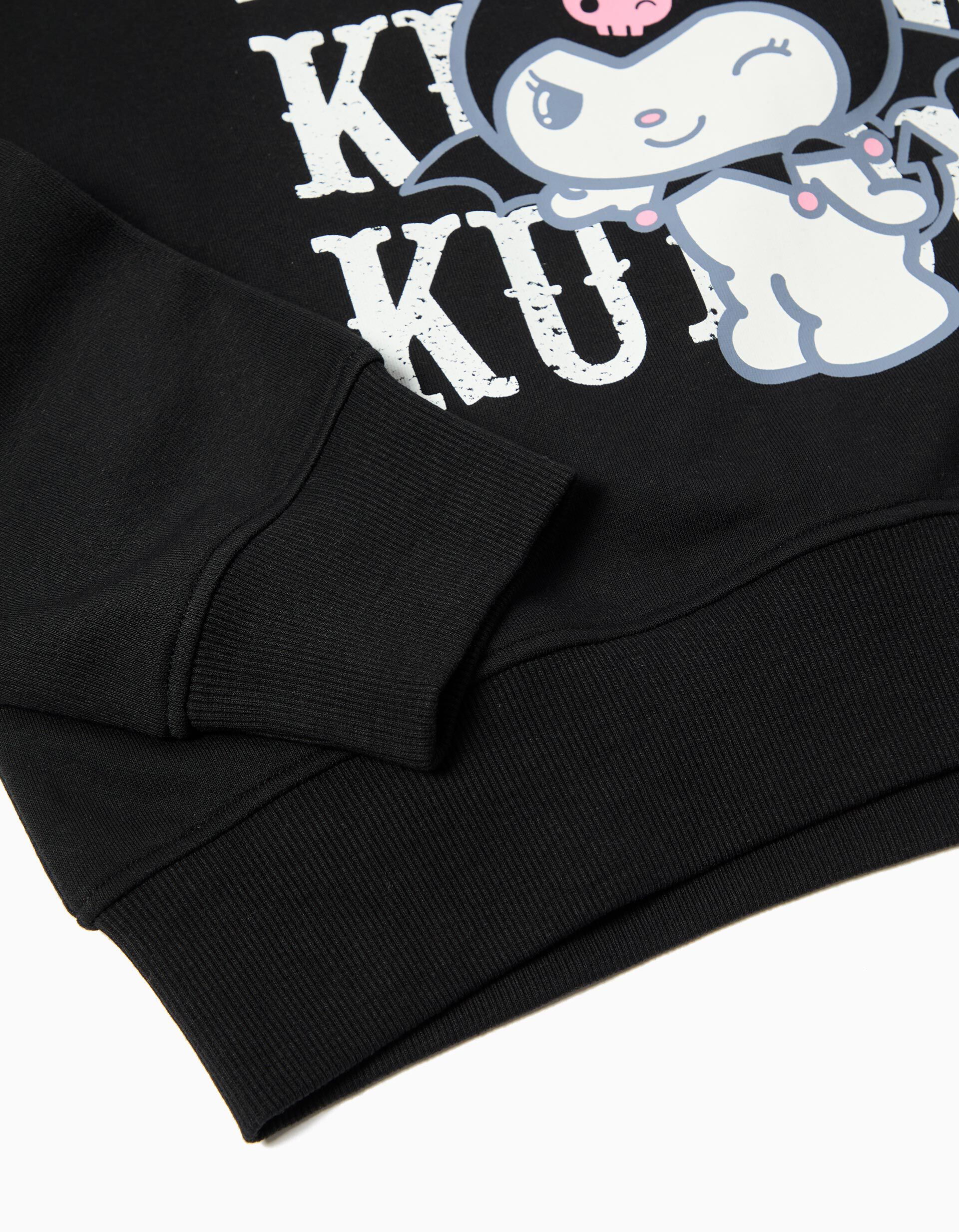 Comprar Online Sweatshirt com Capuz 'Kuromi', Menina, Preto