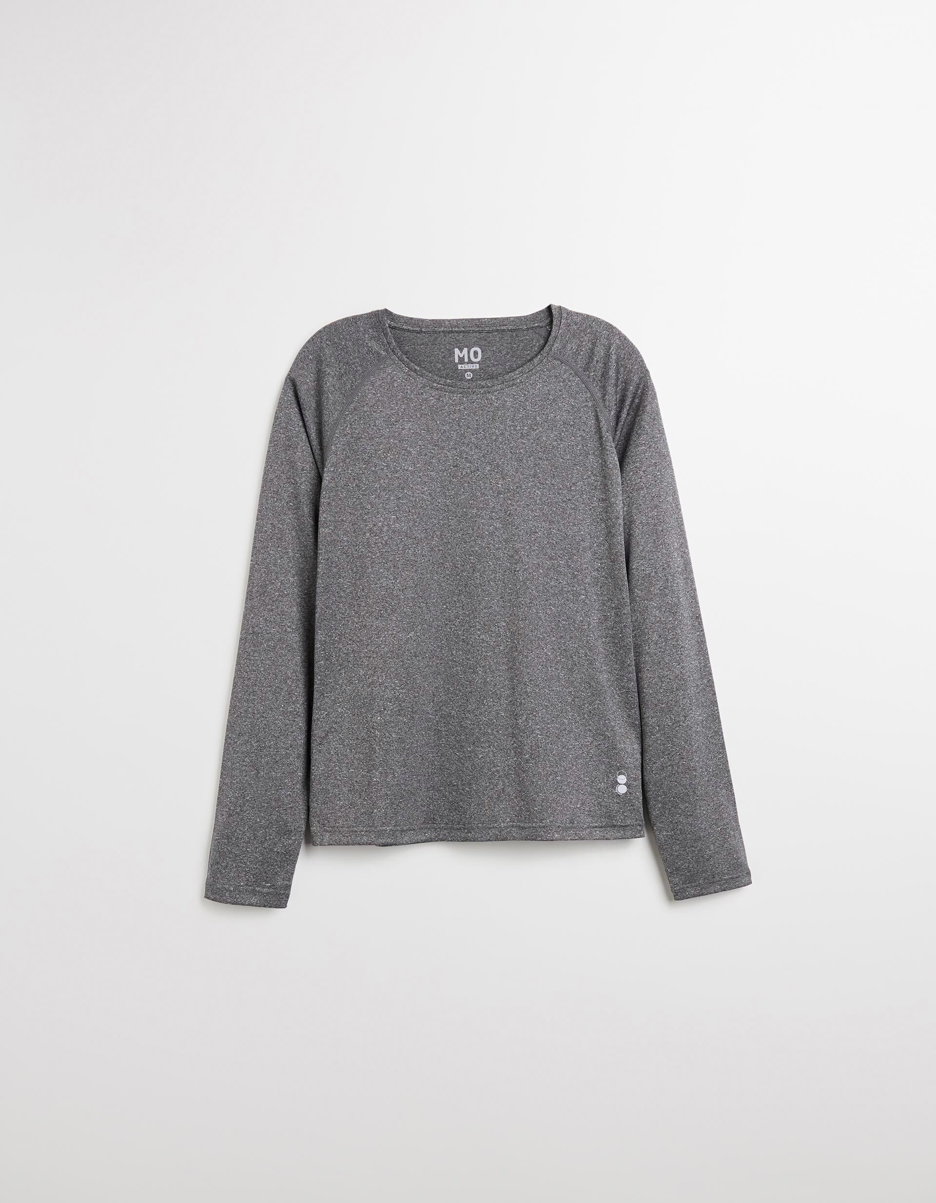 Comprar Online T-shirt de Manga Compida de Desporto, Mulher, Cinzento 