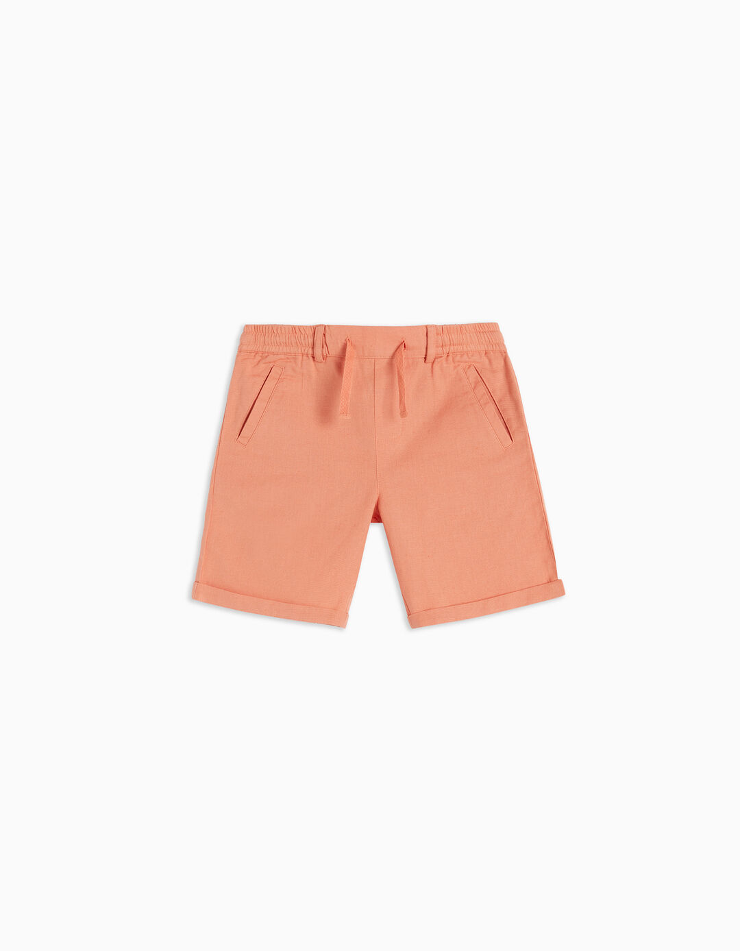 Linen Blend Shorts, Boys, Light Orange