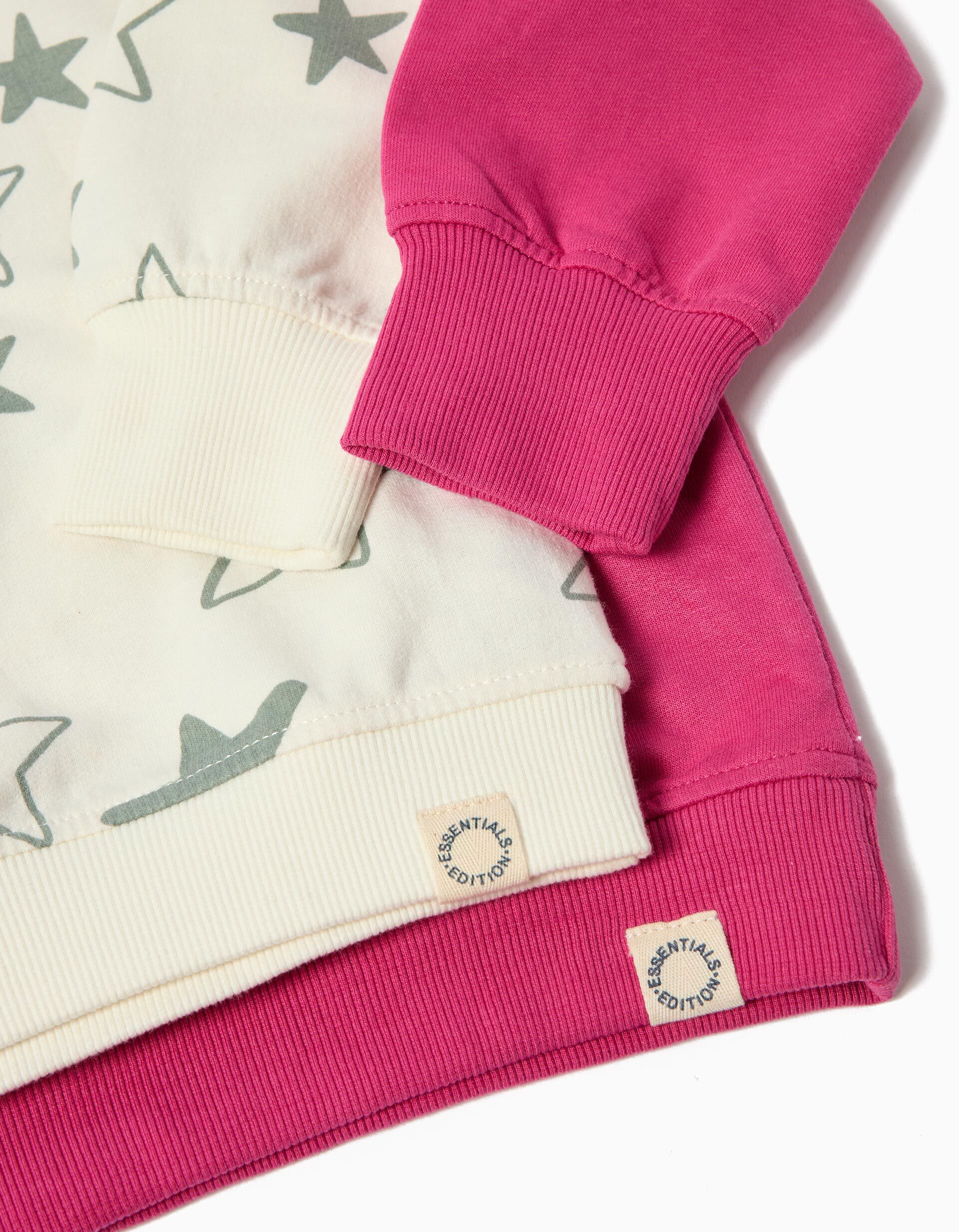 Comprar Online Pack 2 Sweatshirts de Felpa, Menina, Rosa Escuro