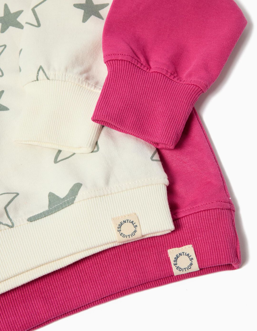 Pack 2 Sweatshirts de Felpa, Menina, Rosa Escuro