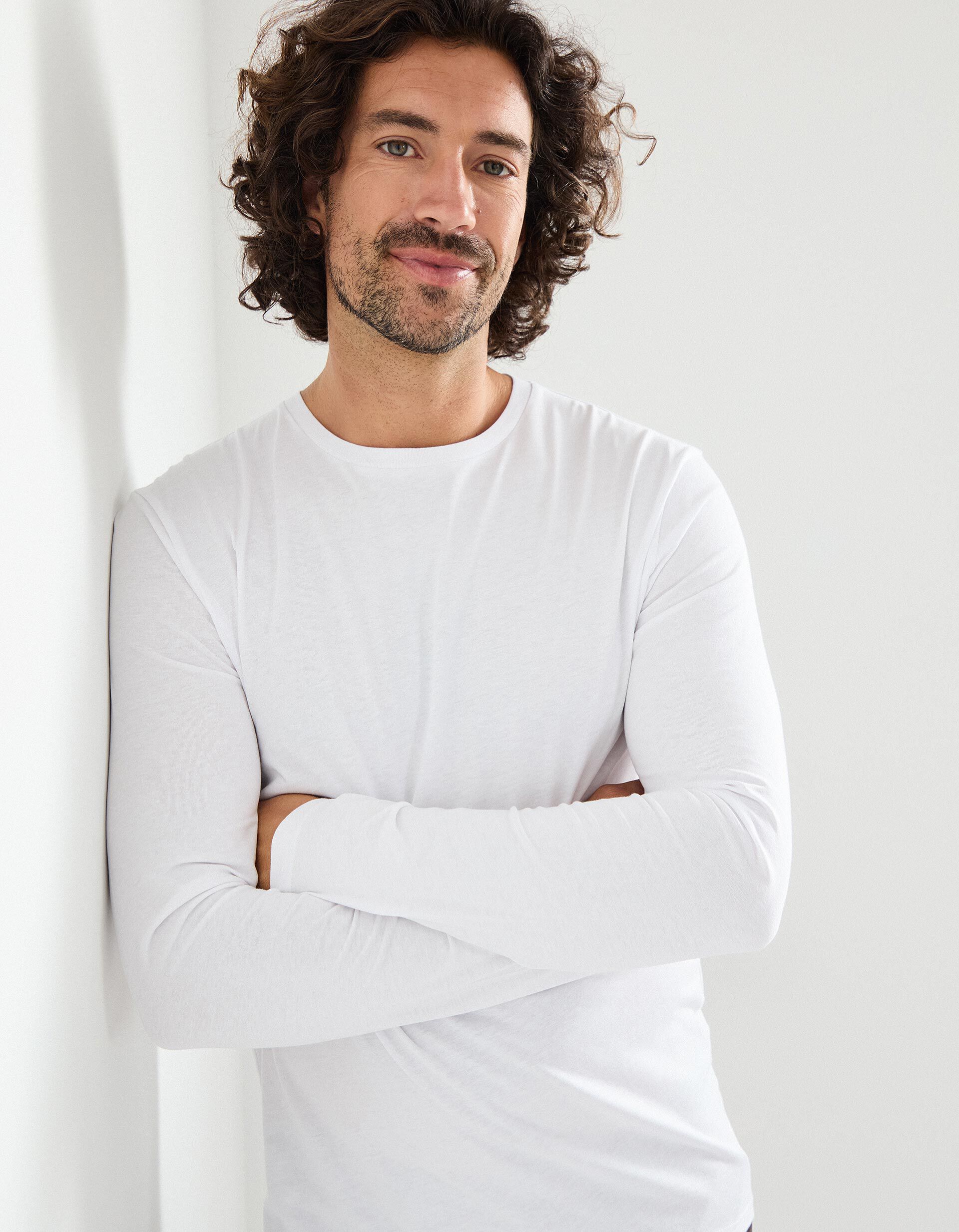 Comprar Online T-shirt Manga Comprida, Homem, Branco