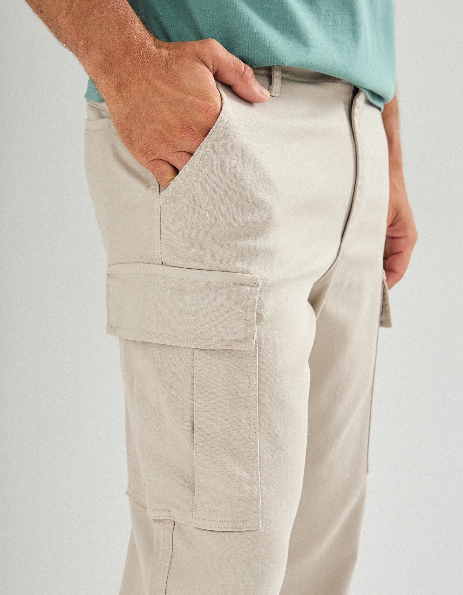 Comprar Online Cal&ccedil;as Cargo, Homem, Cru