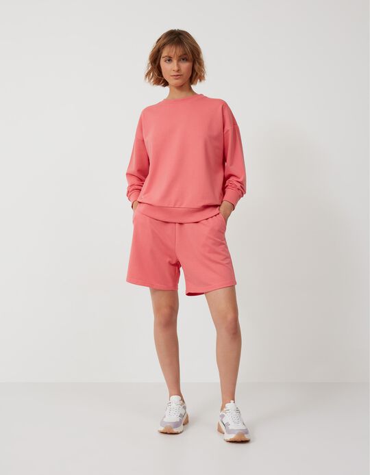 Basic Sweatshirt, Women, Pink