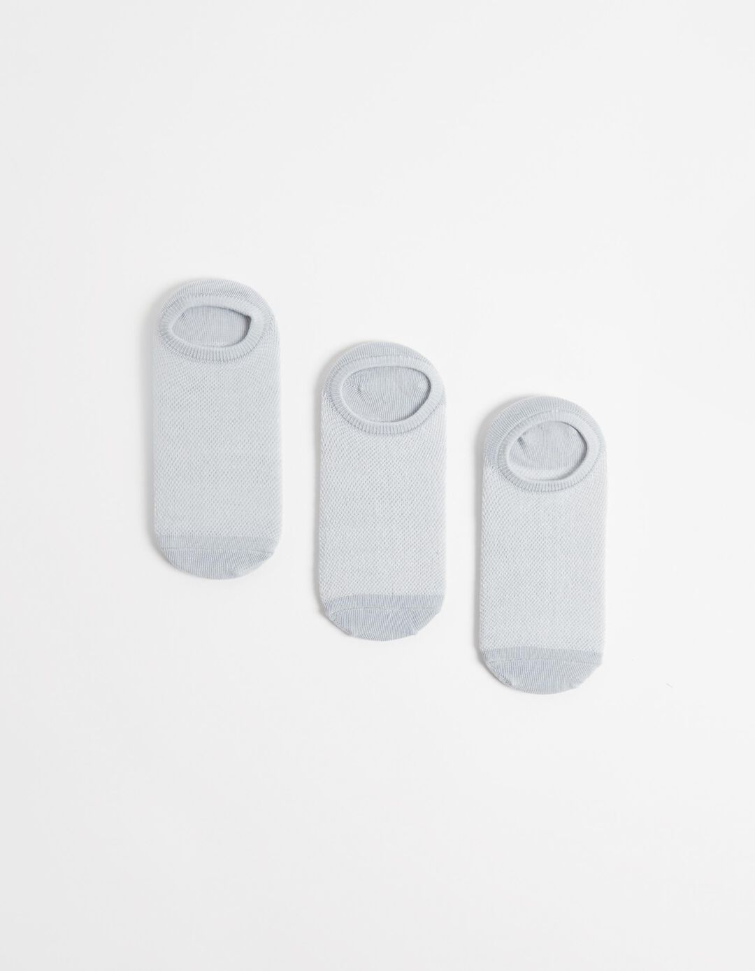 Pack 3 Pares de Meias Invis&iacute;veis 'Pezinhos', Mulher, Cinzento