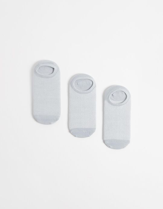 Comprar Online Pack 3 Pares de Meias Invis&iacute;veis 'Pezinhos', Mulher, Cinzento