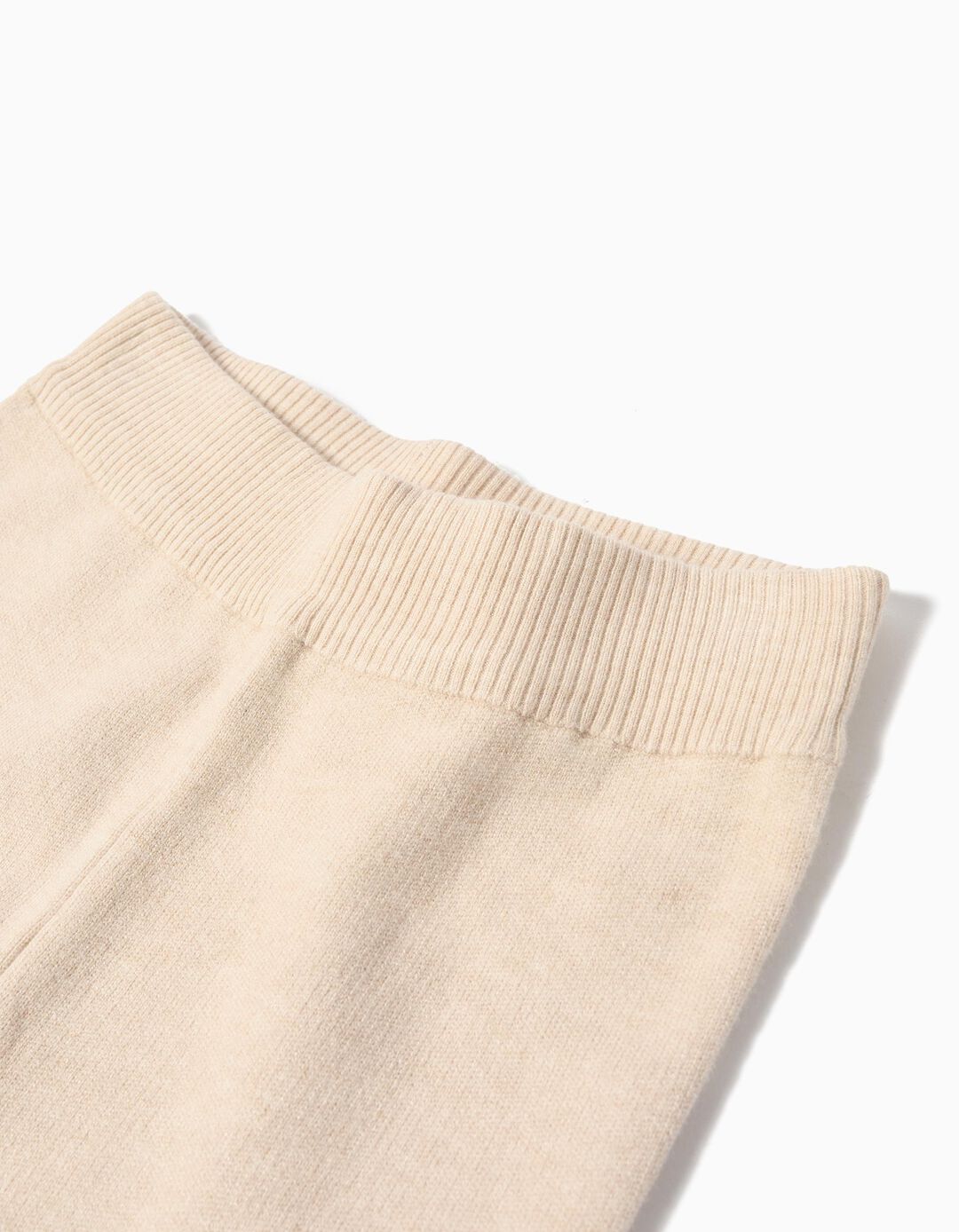 Calças Wide Leg, Menina, Bege Claro