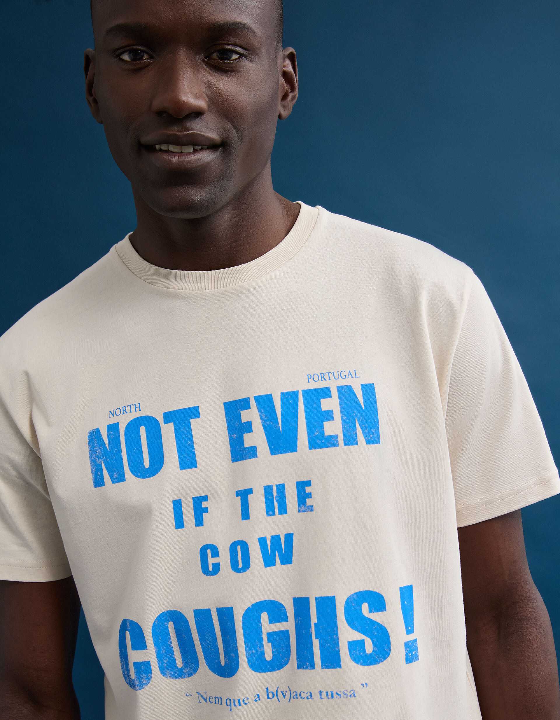 Comprar Online T-shirt Jersey Estampada, Homem, Bege