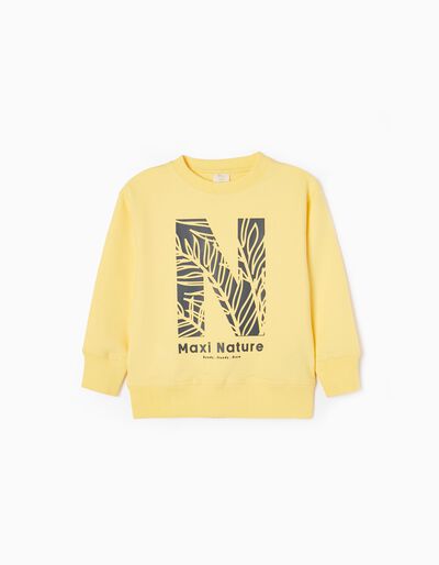 Cotton Sweatshirt for Boys 'Maxi Nature', Yellow