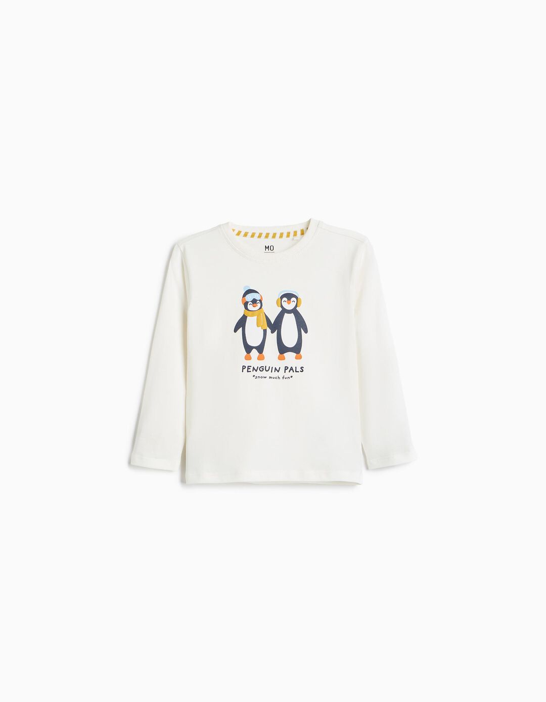 T-shirt Manga Comprida, Menino, Branco