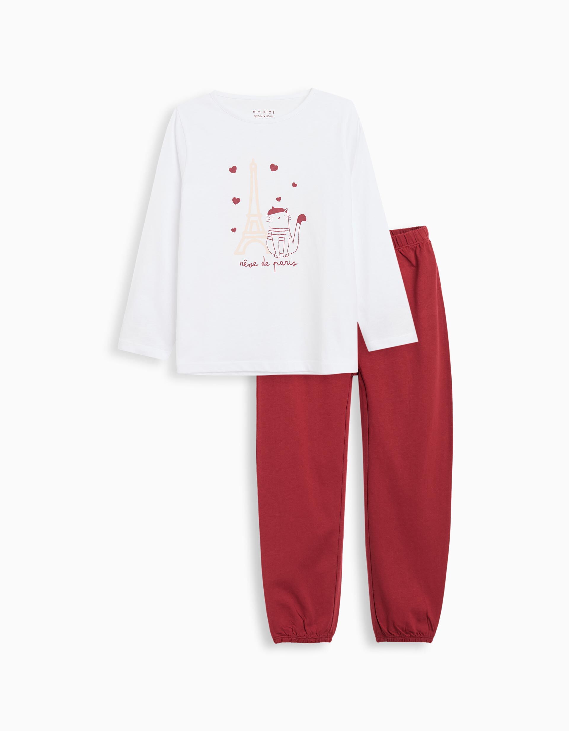 Comprar Online Pijama Jersey, Menina, Branco