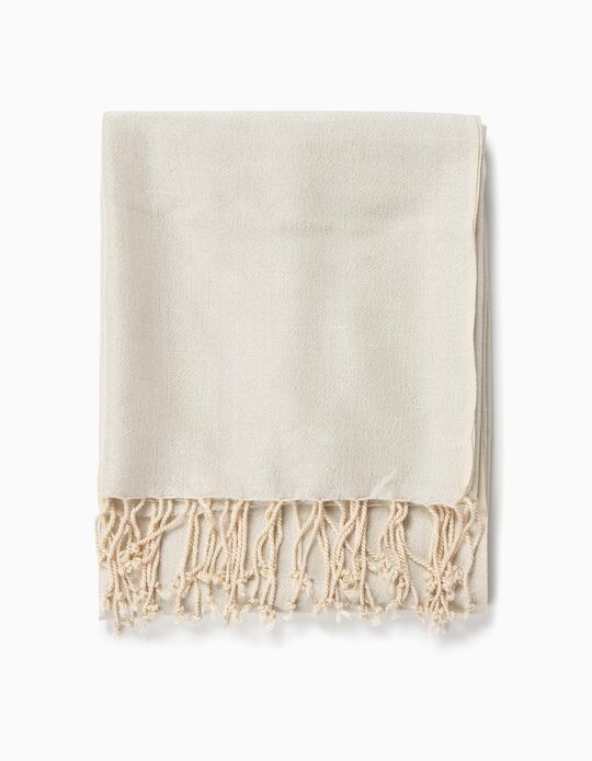 Len&ccedil;o em lurex com franjas